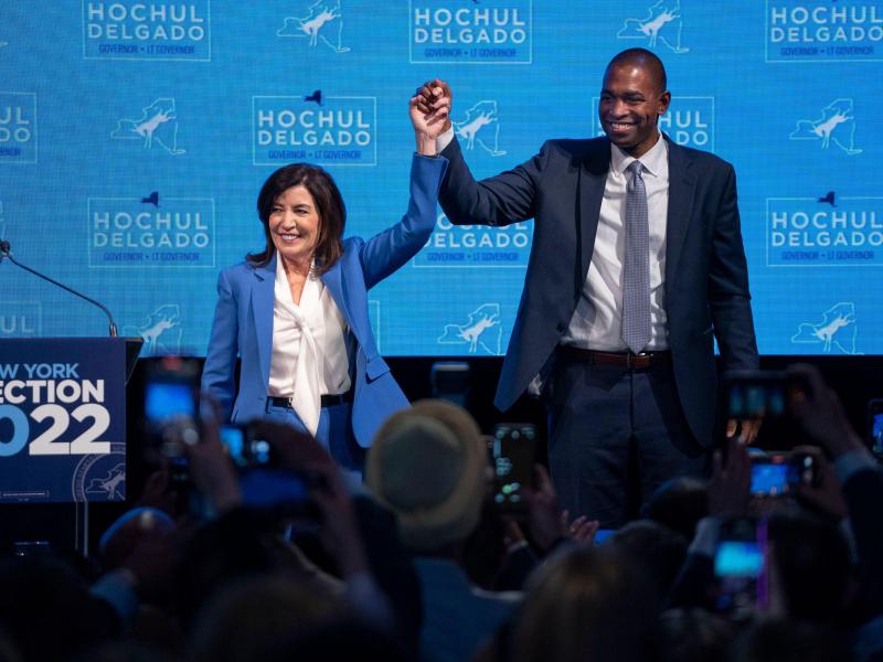 NY Gov. Kathy Hochul and Lt. Gov. Antonio Delgado
