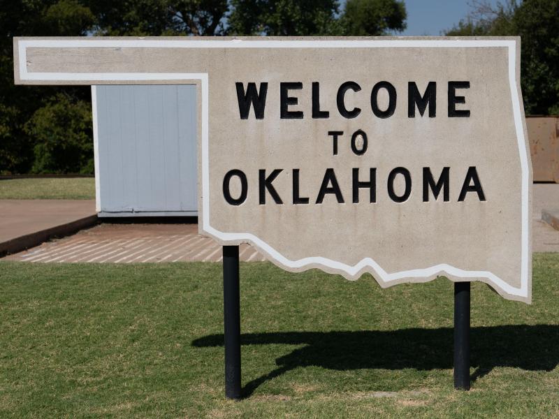 Oklahoma welcome sign 