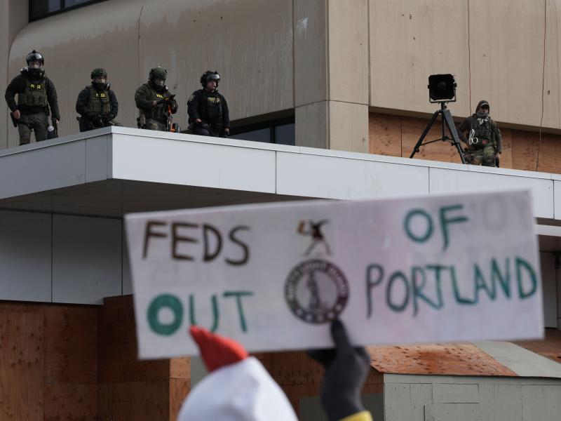 Protest sign in Portland