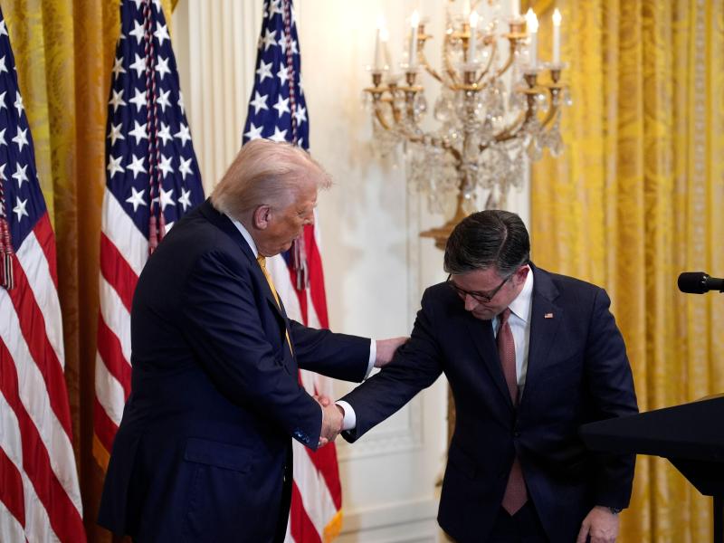 Mike Johnson and Donald Trump