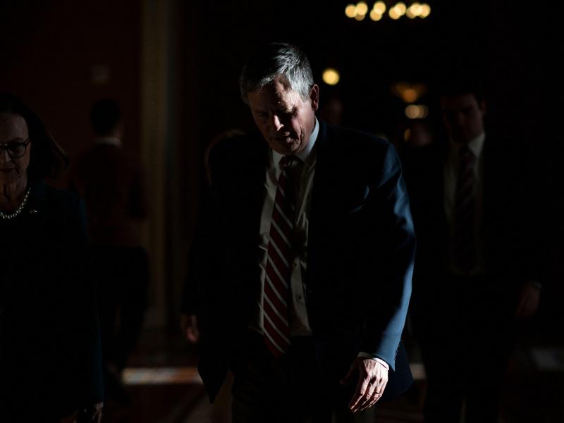 Sen. Steve Daines walks in the Capitol