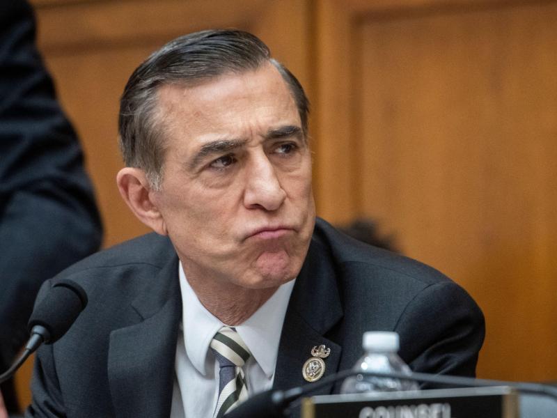 Retiring GOP Rep. Darrell Issa of California sits at a congressional hearing