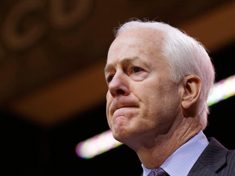Sen. John Cornyn frowns 