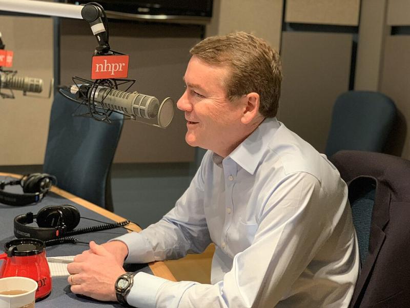 Sen. Michael Bennet speaks on a radio program